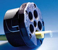 Placa pasamuros KDP de plástico redonda 